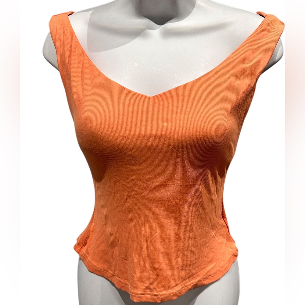 OGL Ribbed Top Peachy Size Small New with Tags